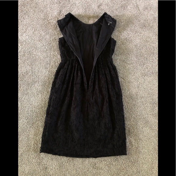 TALBOTS 100%Cotton Dress size 2 Textured Flowers  black Classic - Picture 12 of 13